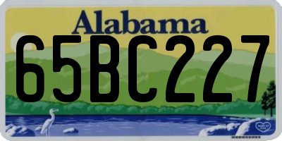 AL license plate 65BC227
