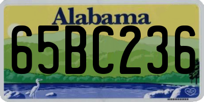 AL license plate 65BC236