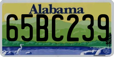 AL license plate 65BC239