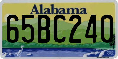 AL license plate 65BC240