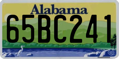 AL license plate 65BC241