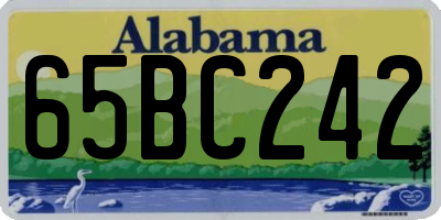 AL license plate 65BC242