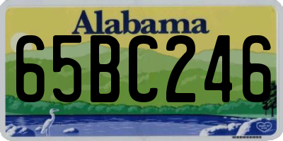 AL license plate 65BC246