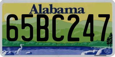 AL license plate 65BC247