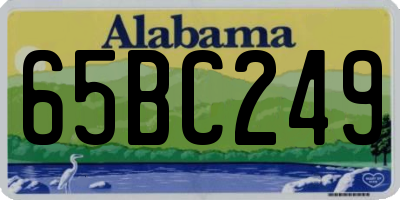 AL license plate 65BC249