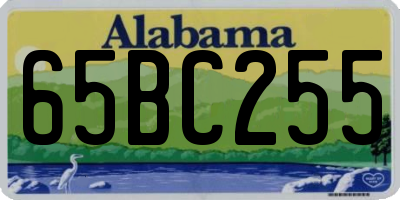 AL license plate 65BC255