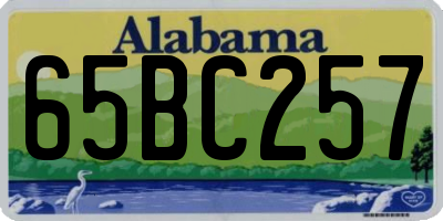 AL license plate 65BC257