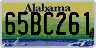 AL license plate 65BC261