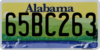 AL license plate 65BC263