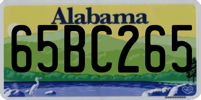 AL license plate 65BC265