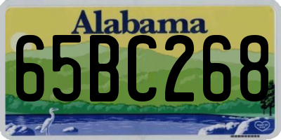 AL license plate 65BC268