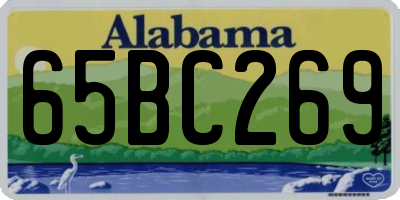 AL license plate 65BC269