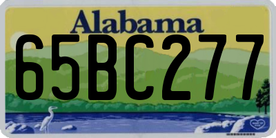 AL license plate 65BC277