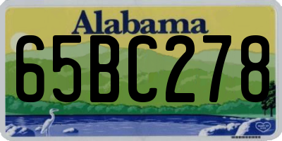 AL license plate 65BC278