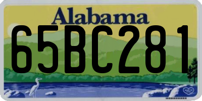 AL license plate 65BC281