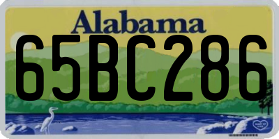 AL license plate 65BC286