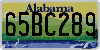 AL license plate 65BC289