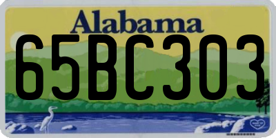 AL license plate 65BC303