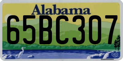 AL license plate 65BC307