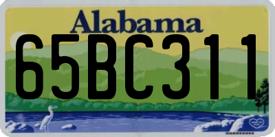 AL license plate 65BC311