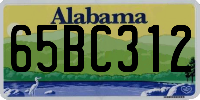 AL license plate 65BC312