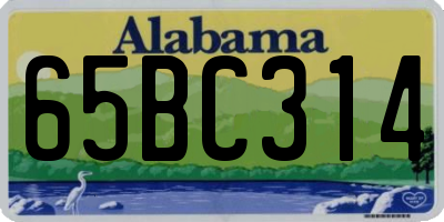 AL license plate 65BC314