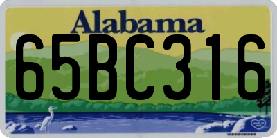 AL license plate 65BC316