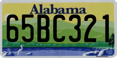 AL license plate 65BC321