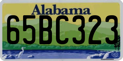 AL license plate 65BC323