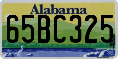 AL license plate 65BC325