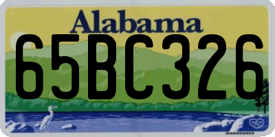 AL license plate 65BC326
