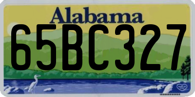 AL license plate 65BC327