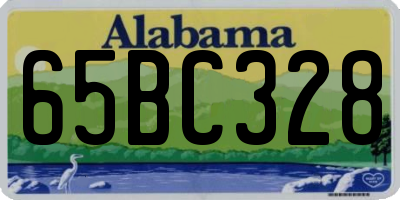 AL license plate 65BC328