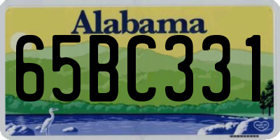 AL license plate 65BC331