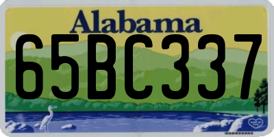 AL license plate 65BC337