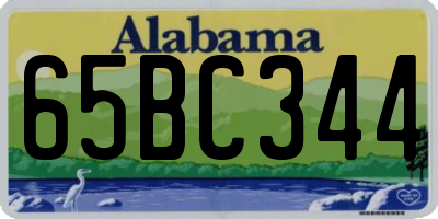 AL license plate 65BC344