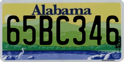 AL license plate 65BC346
