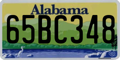 AL license plate 65BC348