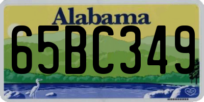 AL license plate 65BC349