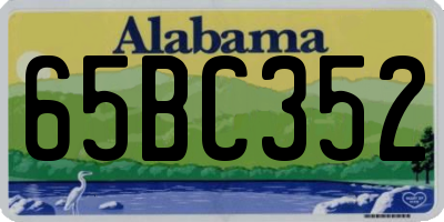 AL license plate 65BC352