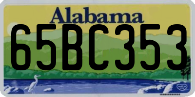 AL license plate 65BC353
