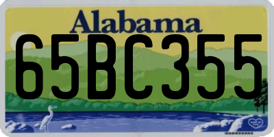 AL license plate 65BC355