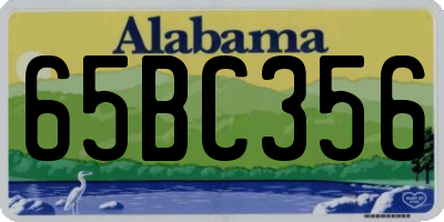 AL license plate 65BC356