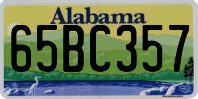 AL license plate 65BC357