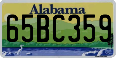 AL license plate 65BC359