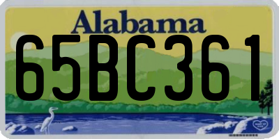AL license plate 65BC361