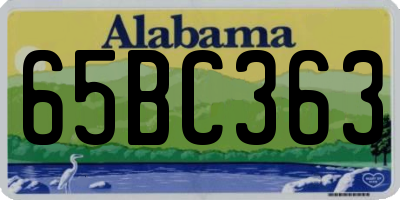 AL license plate 65BC363