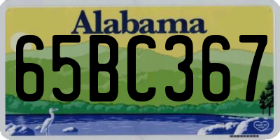 AL license plate 65BC367
