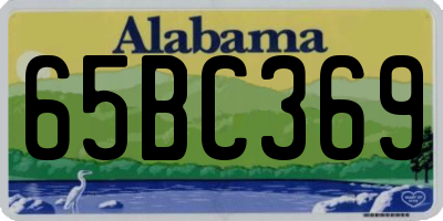 AL license plate 65BC369