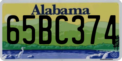AL license plate 65BC374